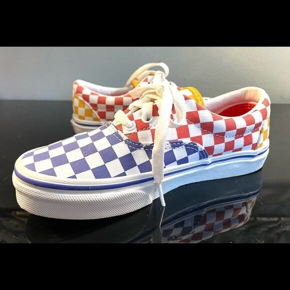 New Vans Off the Wall Master Multi-Colored Checkered Low Top Youth Sneakers 2.5Y - Picture 11 of 11
